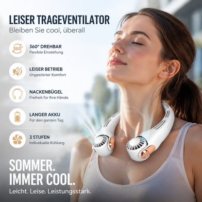 🍃🍃 54% Rabatt für eine begrenzte Dauer 🌪️  geräuscharmer für den Sommer Tragbarer Nackenlüfter