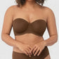 Sheer Mesh Unlined Underwire Strapless Balconette Bra