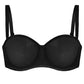 Sheer Mesh Unlined Underwire Strapless Balconette Bra