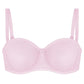 Sheer Mesh Unlined Underwire Strapless Balconette Bra