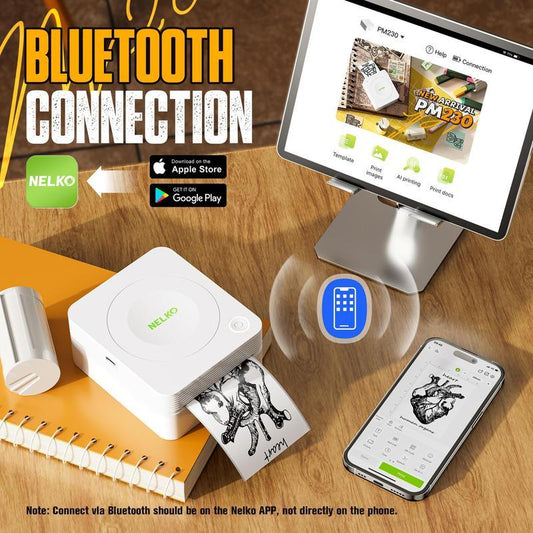 Bluetooth-Thermodrucker für Sticker