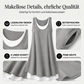 Lässiges, lockeres, ärmelloses Tanktop-Kleid in Layering-Optik für Damen