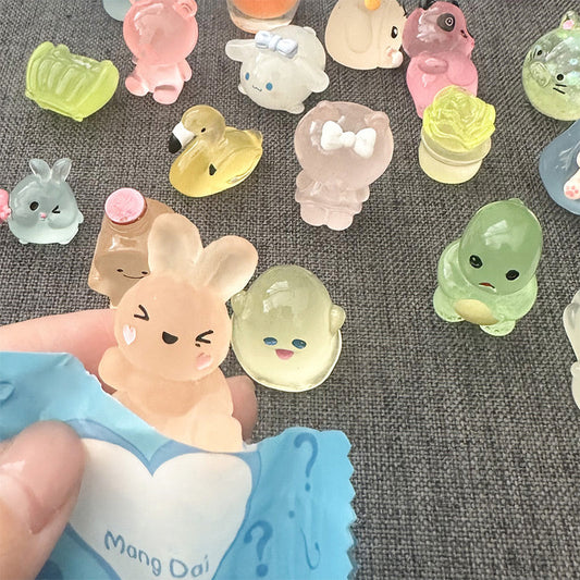 Blind Bag Leuchtende Mini-Tierfiguren aus Harz - 10PCS/Set
