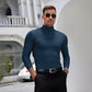 Slim Fit Langarm-T-Shirt für Herren mit Stehkragen