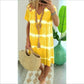 🔥 Letzter Tag! 50% Rabatt Damen Batik-Streifen T-Shirt Kleid 🌴 Lockeres luftiges Freizeitkleid für Sommer & Urlaub