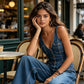 Locker sitzender Jumpsuit mit weiten Beinen und Taschen