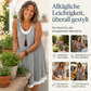 Lässiges, lockeres, ärmelloses Tanktop-Kleid in Layering-Optik für Damen