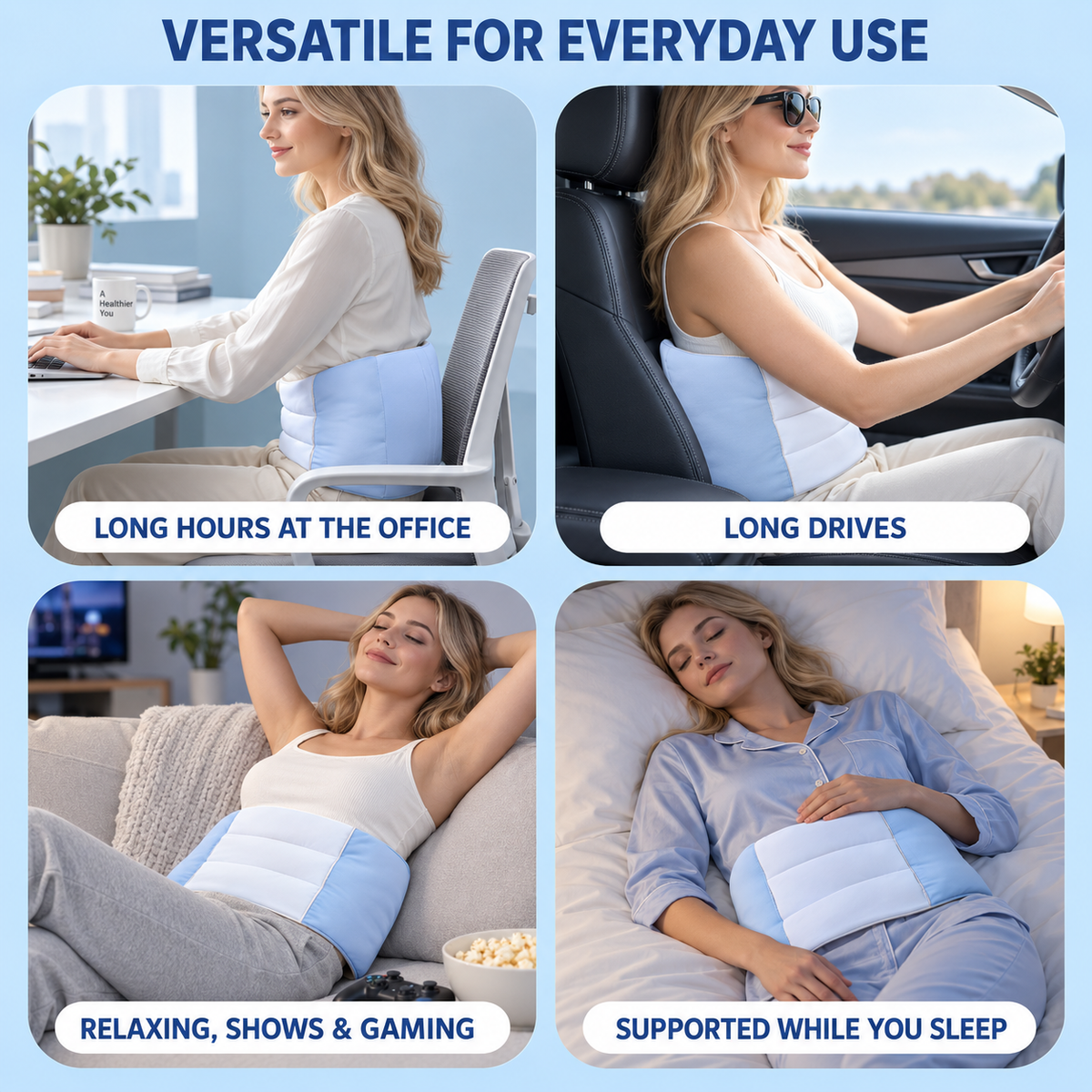 Cojín lumbar ergonómico envolvente