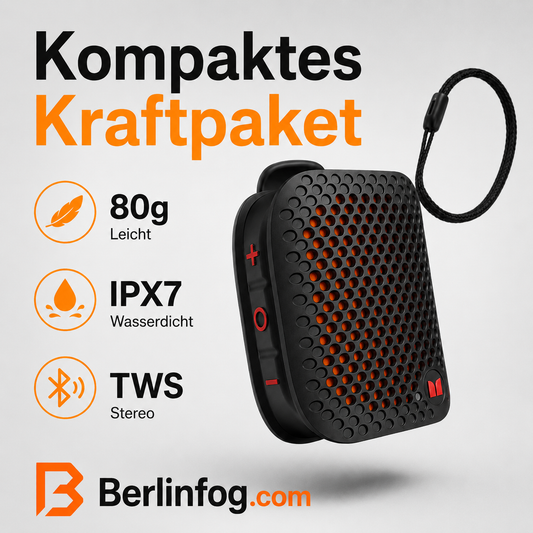 MONSTER M3 Tragbarer Bluetooth-Lautsprecher, TWS-Stereo-Sound, IPX7 wasserdicht, magnetischer Clip-Lautsprecher, 80 g ultraleichter, kabelloser Lautsprecher für Outdoor-Aktivitäten, Reisen, Camping und Arbeit – Angebote für 2026