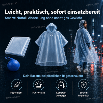 🥳HEISSER SALE 2026🥳💞50.000+ VERKAUFT!👵❤️  Einweg-Regenjacke in Mini-Kugelform (1 kaufen, 1 gratis)