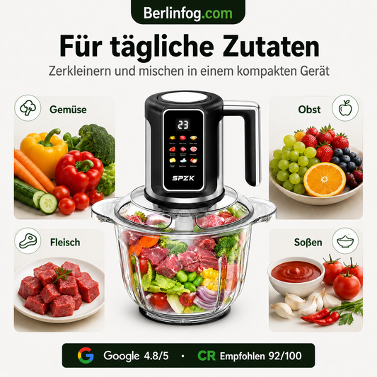 🔪USB-Kabelloser Küchenzerkleinerer für Fleisch, Saucen und mehr – Schnell, hygienisch und einfach! 🍖🥦