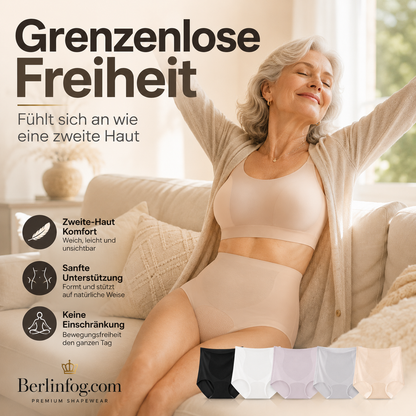 Nahtlose Damen-Slips mit vollständiger Bedeckung und Baumwollzwickel