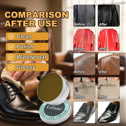 Berlinfog Lederpflegecreme: Rein natürlicher, ungiftiger Lederpflegestoff - wasserabweisende Formel.