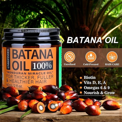 Batana-Öl für das Haarwachstum, roh. Bio-Batana-Haarmaske aus Honduras.