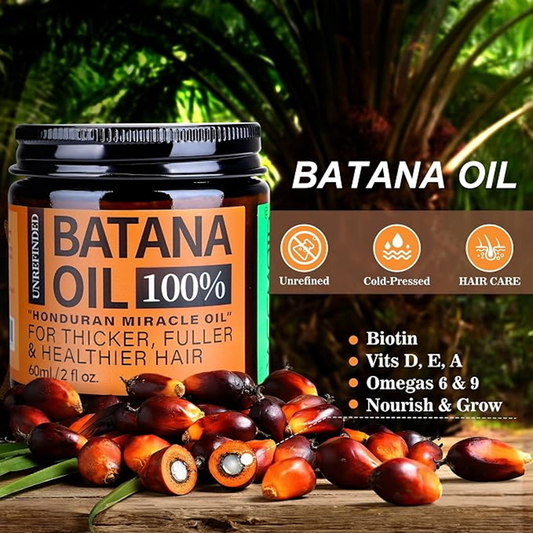 Batana-Öl für das Haarwachstum, roh. Bio-Batana-Haarmaske aus Honduras.