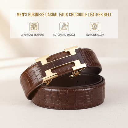 Echtledergürtel mit Automatikschnalle für Herren, hohe Qualität und Premiumqualität