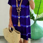 🔥 Letzter Tag! 50% Rabatt Damen Batik-Streifen T-Shirt Kleid 🌴 Lockeres luftiges Freizeitkleid für Sommer & Urlaub