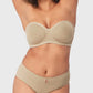Sheer Mesh Unlined Underwire Strapless Balconette Bra
