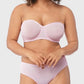 Sheer Mesh Unlined Underwire Strapless Balconette Bra