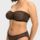 Sheer Mesh Unlined Underwire Strapless Balconette Bra