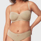 Sheer Mesh Unlined Underwire Strapless Balconette Bra