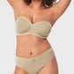 Sheer Mesh Unlined Underwire Strapless Balconette Bra