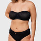 Sheer Mesh Unlined Underwire Strapless Balconette Bra