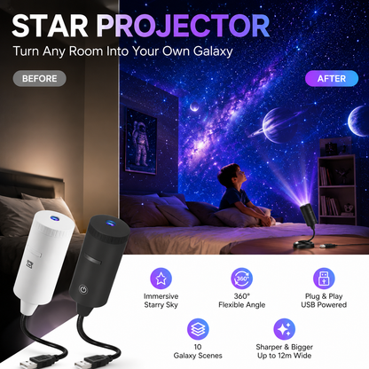 ✨ Plug-and-Play HD-Sternenprojektor 🥳 Über 50.000 zufriedene Nutzer