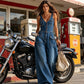 Locker sitzender Jumpsuit mit weiten Beinen und Taschen