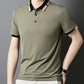 Herren Stretch Ice Silk Kurzarm-T-Shirt mit Rever