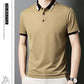 Herren Stretch Ice Silk Kurzarm-T-Shirt mit Rever