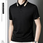 Herren Stretch Ice Silk Kurzarm-T-Shirt mit Rever