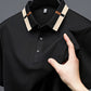 Herren Stretch Ice Silk Kurzarm-T-Shirt mit Rever