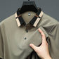 Herren Stretch Ice Silk Kurzarm-T-Shirt mit Rever