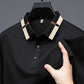 Herren Stretch Ice Silk Kurzarm-T-Shirt mit Rever