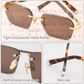 Sonnenbrille mit natürlichen Kristallgläsern（49% RABATT）