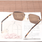 Sonnenbrille mit natürlichen Kristallgläsern（49% RABATT）