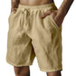 Herren-Shorts mit elastischem Kordelzug und einfarbigem Desig