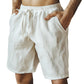 Herren-Shorts mit elastischem Kordelzug und einfarbigem Desig
