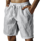 Herren-Shorts mit elastischem Kordelzug und einfarbigem Desig