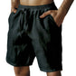 Herren-Shorts mit elastischem Kordelzug und einfarbigem Desig