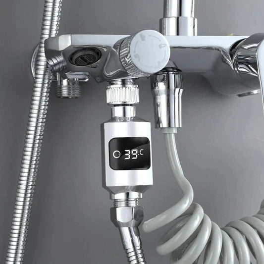 🚿 Digitales Duschthermometer mit farbiger Temperaturanzeige