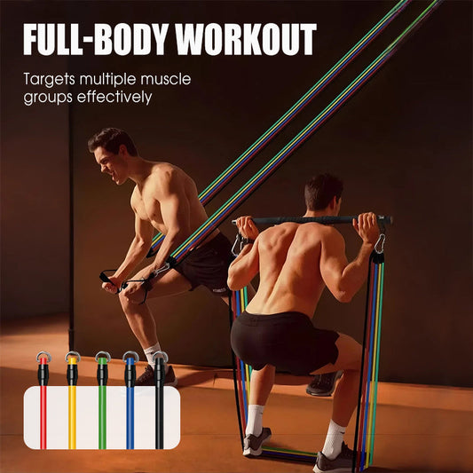 13-teiliges Widerstandsbandset mit Griff für das Heimfitnessstudio