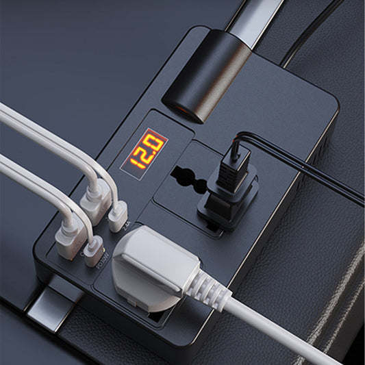 🔥Solange der Vorrat reicht 40 % Rabatt!🎉Tragbarer Auto Wechselrichter 12V/24V zu 220V mit Digitaldisplay