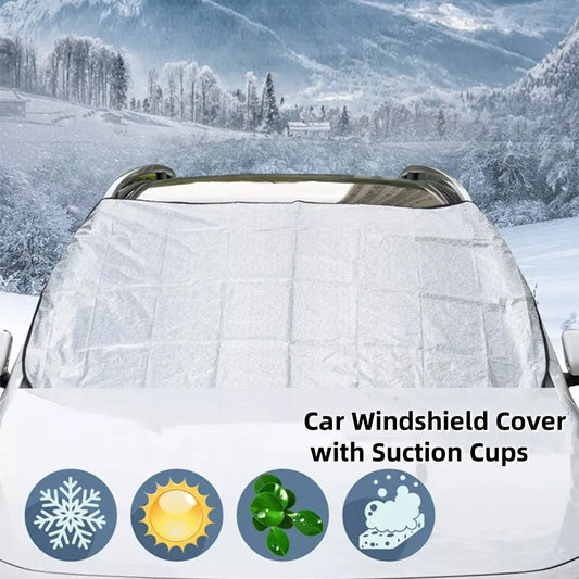 🚗 Frontscheibenabdeckung mit Saugnäpfen – Schutz vor Sonne, Frost & Schnee