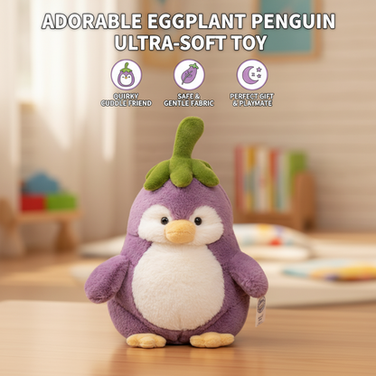 Niedliches, auberginefarbenes Pinguin-Ultraweiches Spielzeu