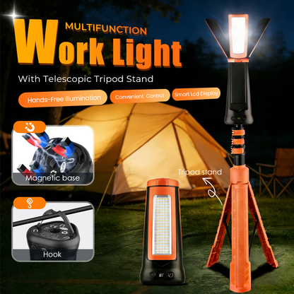 Multifunktions-LED-Arbeitsleuchte mit Teleskopstativ