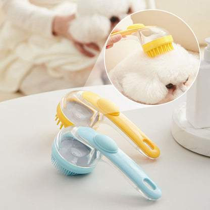 Tierbadbürste mit langem Griff und Shampoo-Spender