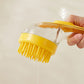 Tierbadbürste mit langem Griff und Shampoo-Spender
