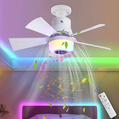 💡 LIMITIERTES ANGEBOT 50% RABATT! ✨ Deckenventilator mit Licht & Bluetooth – RGB, Lautsprecher, 3 Stufen 🌀